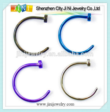 Titanium anodized 8mm nose hoop