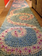 Blue & White Silk Rose Petal Aisle Runner