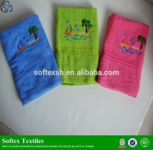 Cotton bath towel,dobby with embroidery bath towel brands