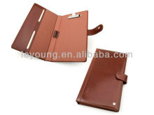 Prescription leather memo pad holder with clip for waitress