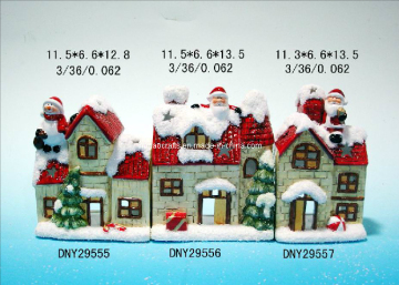 Christmas Ceramic Figurine Pottery House Ornament