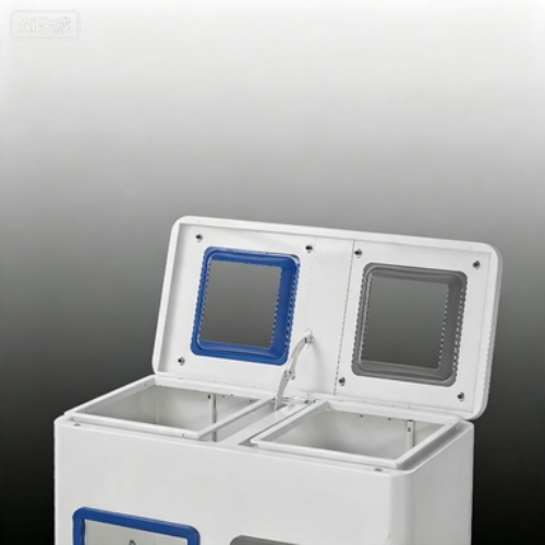 Wholesale Commercial Creative Square Metal Waste Bin For Shopping Mall