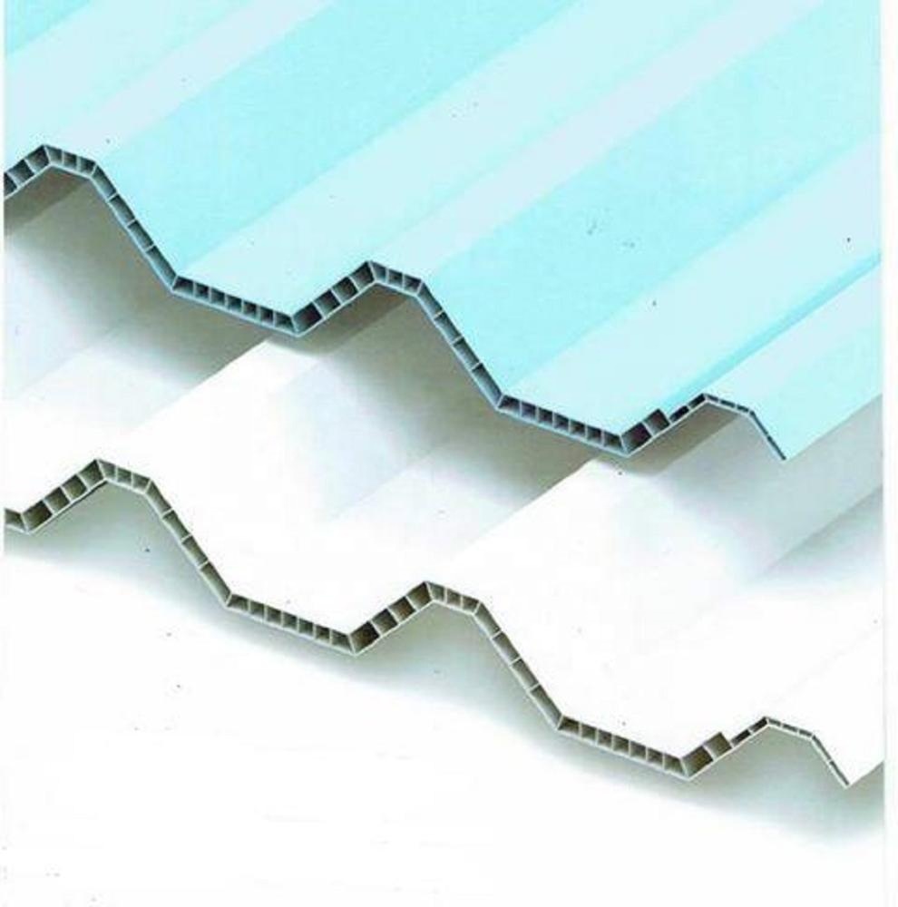 حماية الأشعة فوق البنفسجية مرتين الجدران PVC Hollow Thermo Roof for Pourtry Shed