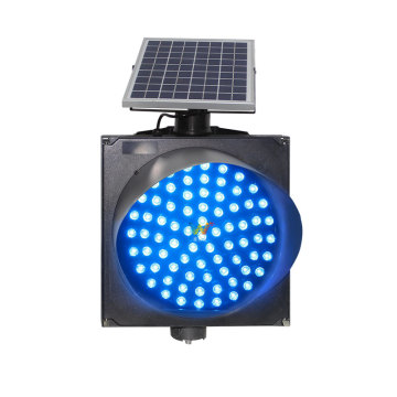 solar powered blue flashing led traffic warning lights
