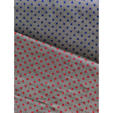 Houndstooth&Dots Rayon Twill 3024S Printing Woven Fabric