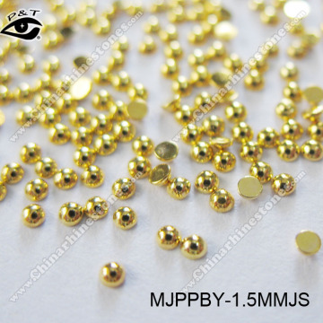 Metal Dome Studs Half Round Studs 1.5MM Gold Round Beads for Nail Art