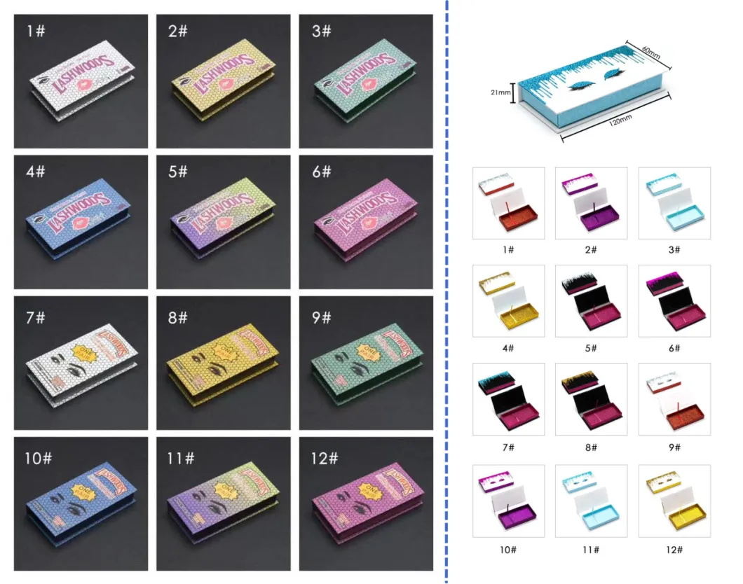 Private Label Supplier Custom False Eye Lash Packaging Box 3D 5D 6D 25mm Faux Mink Fake Eyelashes