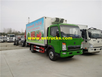 4m HOWO Refrigerated Insulated Box Trucks