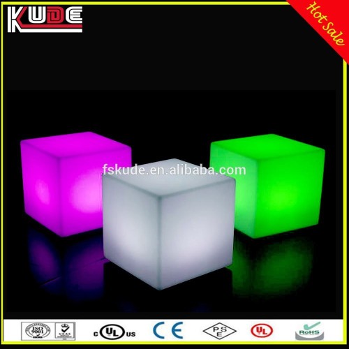 Polyethylene LED cube/outdoor waterproof led cube chair lighting for bar