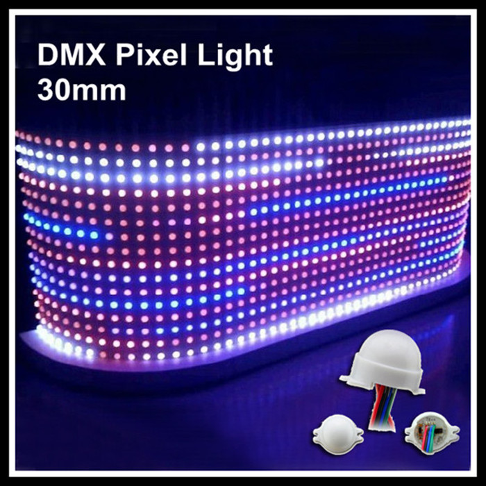50mm kare DMX dijital RGB ki ap dirije limyè pixel
