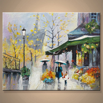 Abstract Canvas Landscape Oil Painting For Bedroom Decor