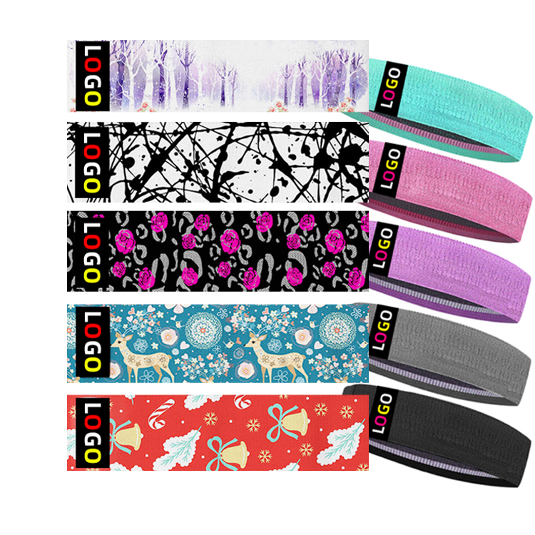 Custom Color Fitness Booty Hip Fabric Resistance Bands