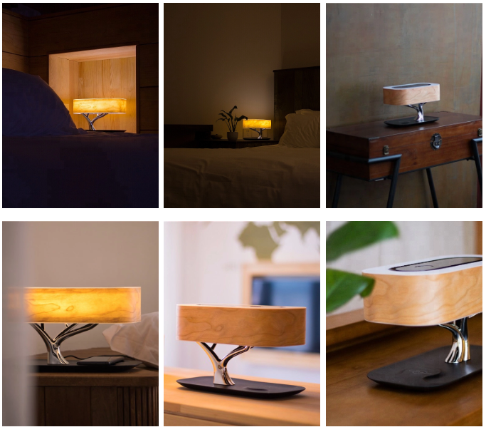 Popular rechargeable Tree lamp with wireless charger, music speaker, for sleep, bedroom, office