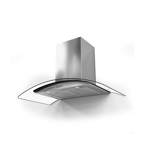 Kitchen Extractor Hood Curved Glass