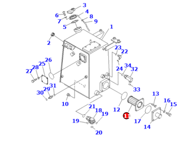 Original Komatsu D39 hydraulic tank strainer 14X-60-11120