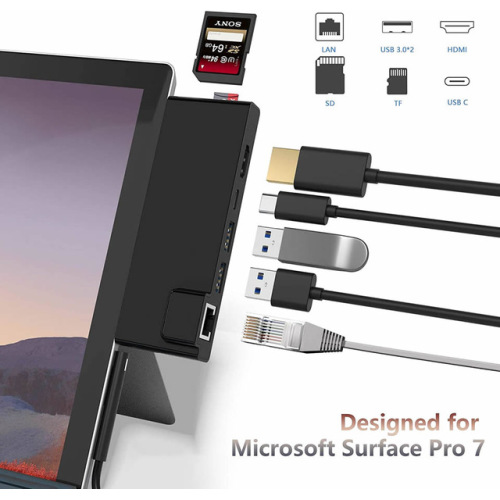 Surface Pro7 Dock 카드 리더 용 USB 허브