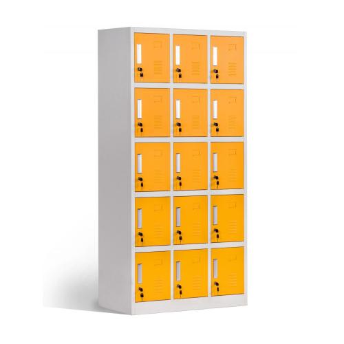 Armoire de rangement de vêtements en métal durable 15 casier de porte