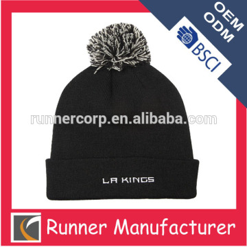 Bulk cheap winter running beanie with embroidery