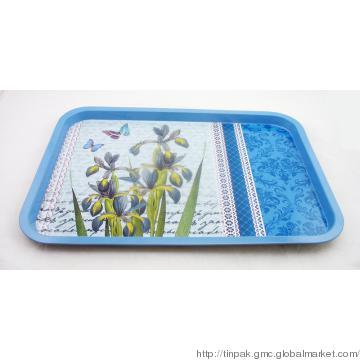 Rectangular tin tray, tin table tray