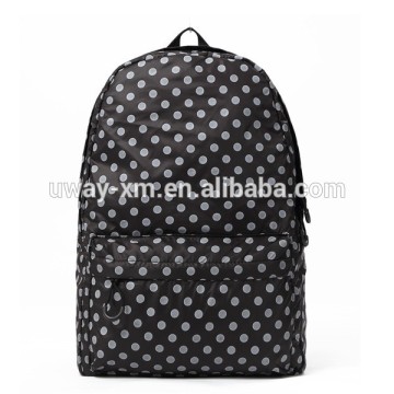 Lovely polka dot polyester school backpack for girls