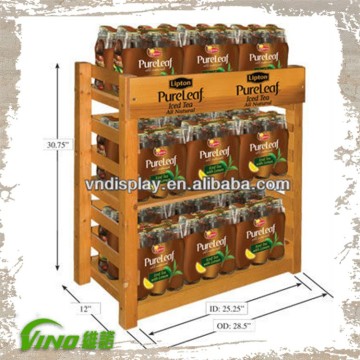 floor standing beverage display rack , soft drink display rack , laminate flooring display rack