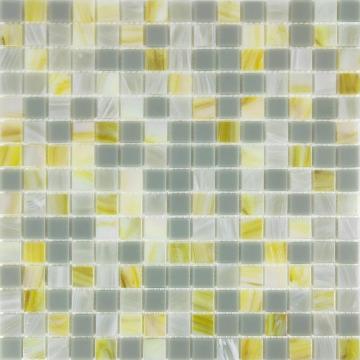 Gold line Daylight yellow luxury glass mosaic tiles