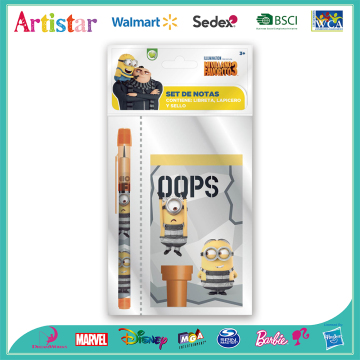 MINIONS opp bag packing stationery set