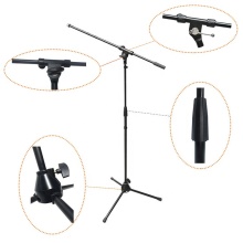Professional Audio Video Plastic Microphone Stand with Microphone