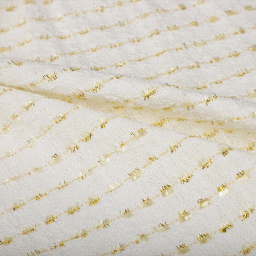 Gold Silke Streifen Jacquard Stoff für Kleidungsstück