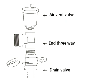 Slinging Surface Brass Air Vent Valve with Drain Valve