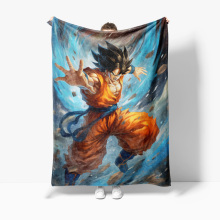 Dragon Super Saiyan Blue & Organic Sherpa Throws Blankets: Wholesale Supplier