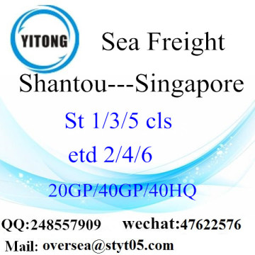 Shantou Porto Mar transporte de mercadorias para Singapura