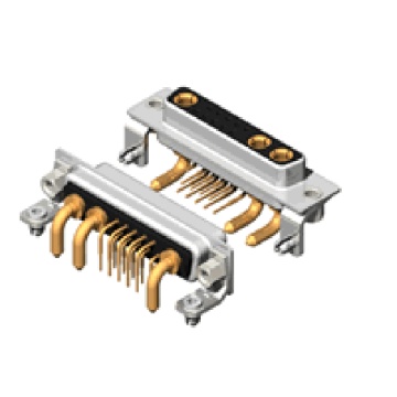 13W3 D-Dub High Current Female Connector Höger Vinkel