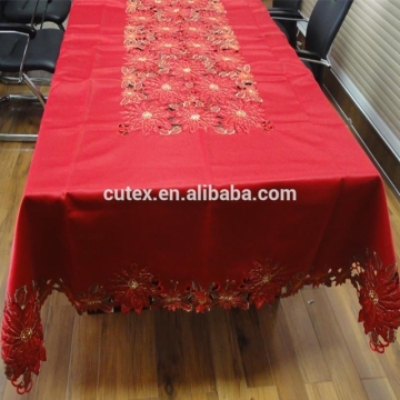 Red Embroidery Christmas Table cloths