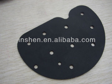 Rubber filter membranes with imported material