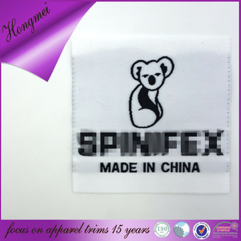 Hot sale white woven labels made in China