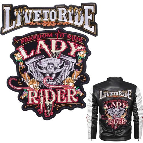 Kleidungsabzeichen Motorradstickerei Patches Jacke