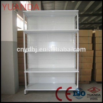 Supermarket American Style Punch Backpanel Display Metal Shelf