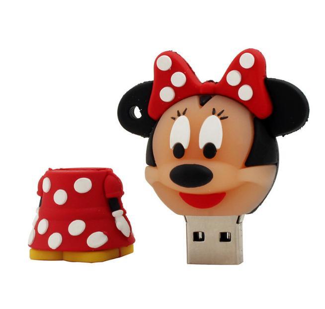 Custom Cartoon PVC Mickey Mouse USB Flash Drive