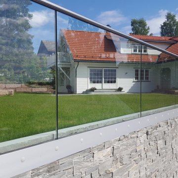 Interior Glass Handrail Railing for Balustrade System