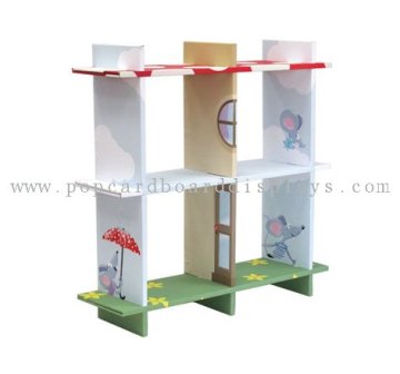 Aqueous Coating Corrugated Cardboard Furniture Cardboard Doll Furniture Shelf Encf008