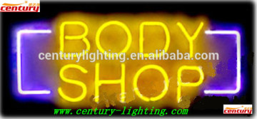 body shop neon sign