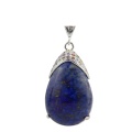 Natural teardrop quartz crystal stone inlaid with colorful Zircon Pendant water drop therapy chakra jewelry