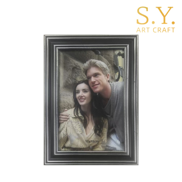 Black PS Picture Frame with Silver Border