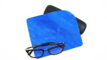 full size embossed microfiber cloth for eyewear cleaning