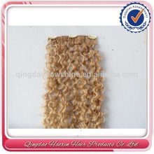 18 inch 27# clip in Blonde curly hair extentions