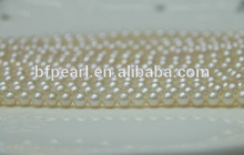 wholesale white round loose natural freshwater pearl strands wedding decoration