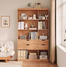 Book shelves with drawers