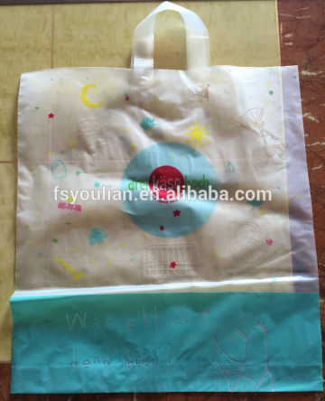 Eco-friendly Biodegradable HDPE/LDPE Soft Shopping Carrying Loop Plastic Handle Bag