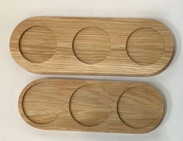 Oak wood breakfast tray